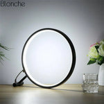 Lampe Led Circulaire Noire Design Luminaire Chambre