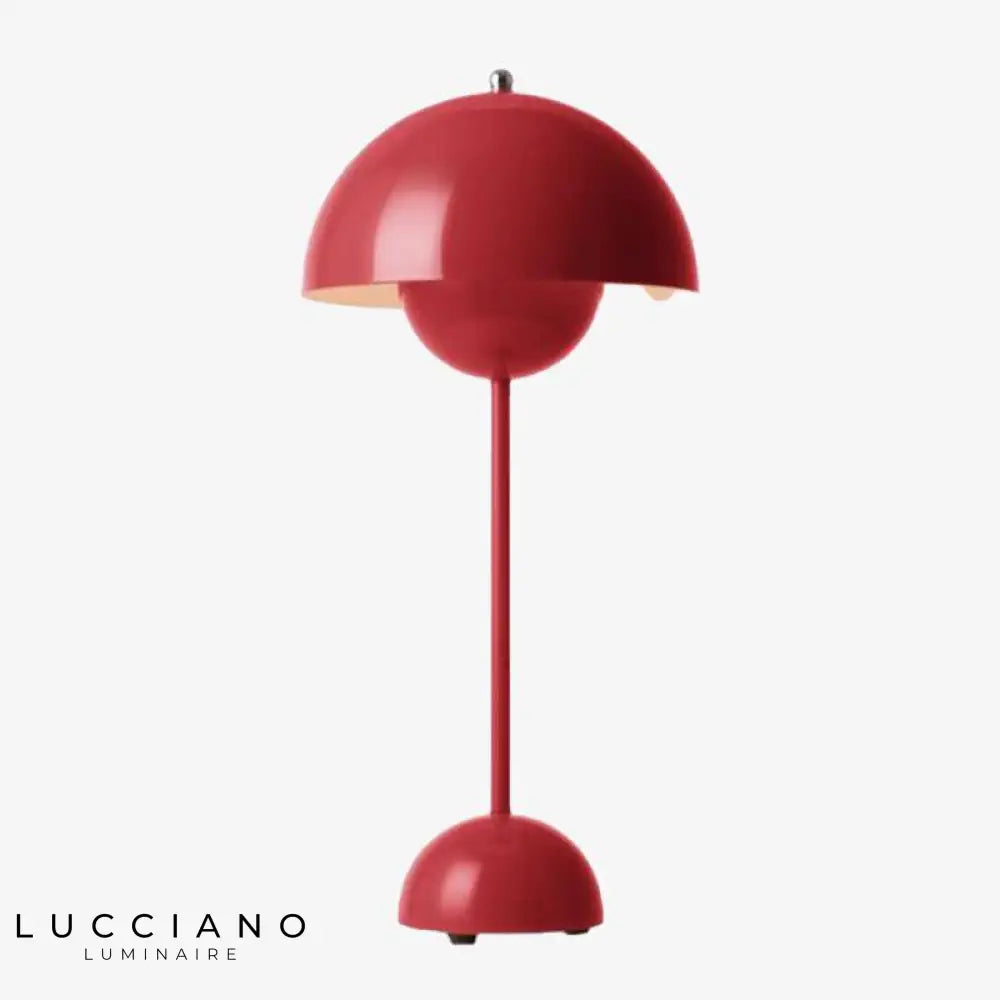 Lampe Led Colorée Avec Abat-Jour Métal Rouge Luminaire Chambre