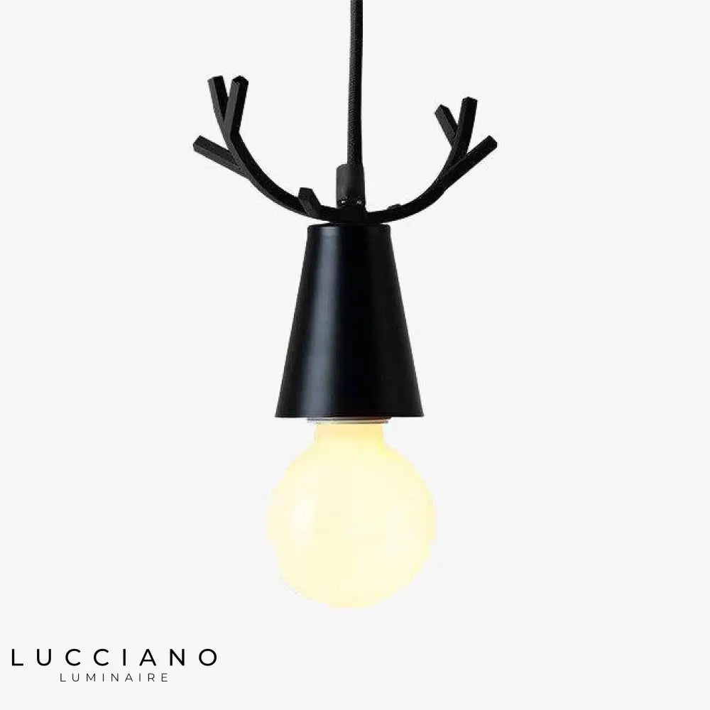 Lampe Led Cornes De Cerf Colorée Noir Luminaire Chambre