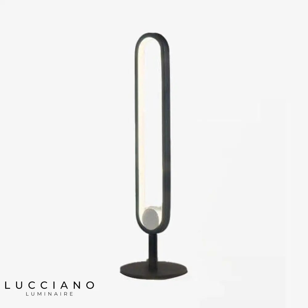 Lampe Led Design Anneau Métal Noir Noir Luminaire Doré