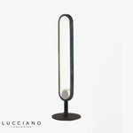 Lampe Led Design Anneau Métal Noir Noir Luminaire Doré