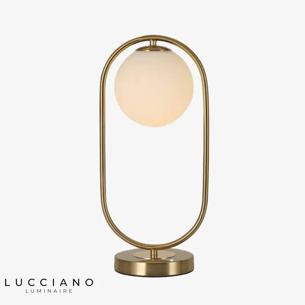 Lampe Led Design Anneau Métal Verre Doré Luminaire Chambre