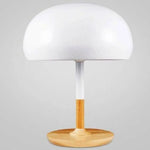 Lampe Led Design Bois Et Abat-Jour Arrondi A Luminaire Chambre