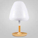 Lampe Led Design Bois Et Abat-Jour Arrondi C Luminaire Chambre