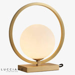 Lampe Led Design Boule Cercle Doré Luminaire Chambre