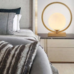 Lampe Led Design Boule Cercle Doré Luminaire Chambre