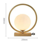 Lampe Led Design Boule Cercle Doré Luminaire Chambre