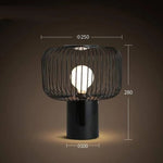 Lampe Led Design Cage Noire À Poser B / A Luminaire Chambre