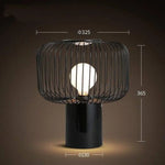 Lampe Led Design Cage Noire À Poser B / Luminaire Chambre