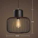 Lampe Led Design Cage Noire Suspension / A Luminaire Chambre