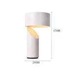 Lampe Led Design Cylindrique Métal Blanc Luminaire Chambre