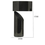 Lampe Led Design Cylindrique Métal Noir Luminaire Chambre