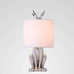 Lampe Led Design Lapin En Résine Argenté Luminaire Chambre