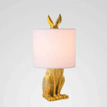 Lampe Led Design Lapin En Résine Doré Luminaire Chambre