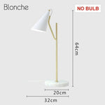 Lampe Led Design Marbre Et Laiton Blanc Luminaire Chambre