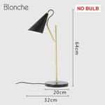 Lampe Led Design Marbre Et Laiton Noir Luminaire Chambre