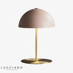 Lampe Led Design Socle Doré Mushroom Luminaire Chambre