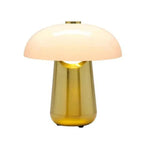 Lampe Led Design Style Champignon Blanc Et Doré Luminaire Chambre