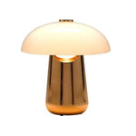 Lampe Led Design Style Champignon Blanc Et Rose Gold Luminaire Chambre