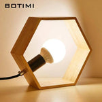 Lampe Led Géométrique En Bois Boti Hexagone Luminaire Chambre