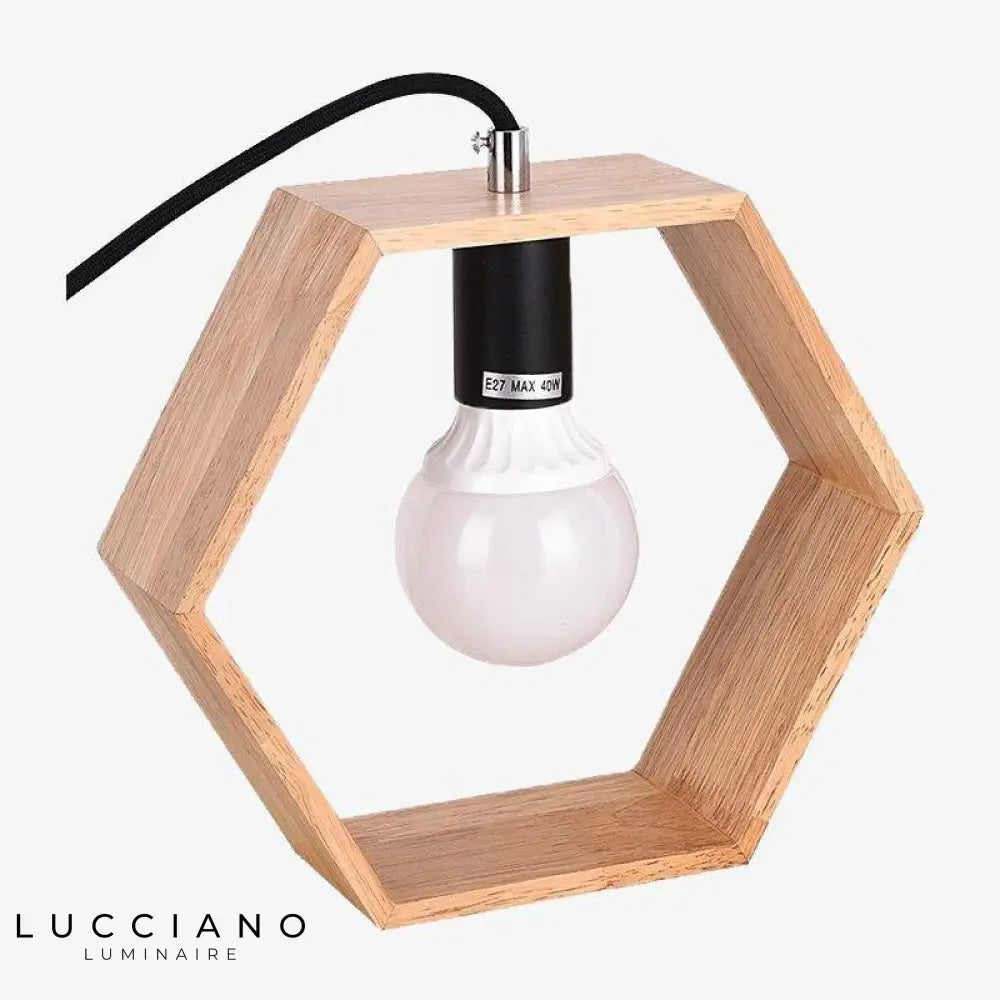 Lampe Led Géométrique En Bois Boti Luminaire Chambre