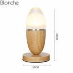 Lampe Led Moderne En Bois Egg Luminaire Chambre