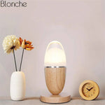 Lampe Led Moderne En Bois Egg Luminaire Chambre