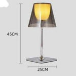 Lampe Led Moderne Verre Coloré Gris Fumé Luminaire Chambre