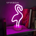 Lampe Led rose flamant rose