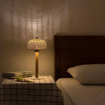 Lampe Led Rotin Avec Abat-Jour Luminaire Chambre