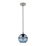 Lampe Led Suspendue En Verre Hang Bleu / 20Cm Luminaire Chambre