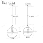 Lampe Led Suspendue En Verre Hang Luminaire Chambre