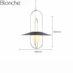 Lampe Led Suspendue Nordique Métal-Verre B Luminaire Chambre