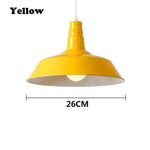 Lampe Led Suspension Abat-Jour Coloré Jaune / Froide Luminaire Chambre