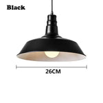 Lampe Led Suspension Abat-Jour Coloré Noir / Froide Luminaire Chambre