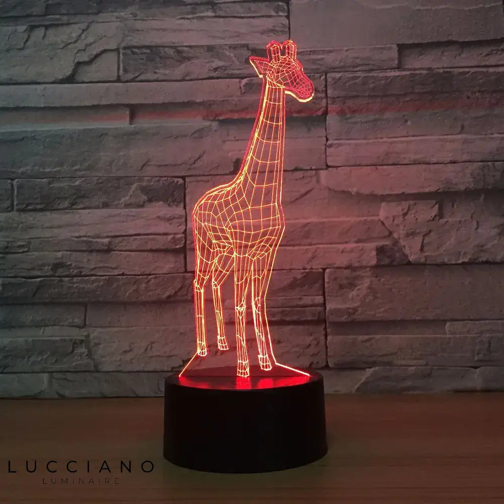 Lampe LED tactile en forme de girafe 3D