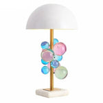 Lampe Marbre Métal Ball Blanc Luminaire Chambre