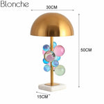 Lampe Marbre Métal Ball Luminaire Chambre