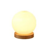 Lampe Moderne Led En Bois Et Verre Luminaire Chambre