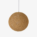 Lampe Papier Boule Wicker Chocolat / 15Cm Luminaire Chambre