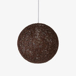 Lampe Papier Boule Wicker Marron / 15Cm Luminaire Chambre