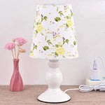 Lampe Papillon Blanche Avec Abat-Jour Fleurs C Luminaire Chambre