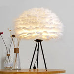 Lampe Plumes Trépied Chevet Father Luminaire Chambre