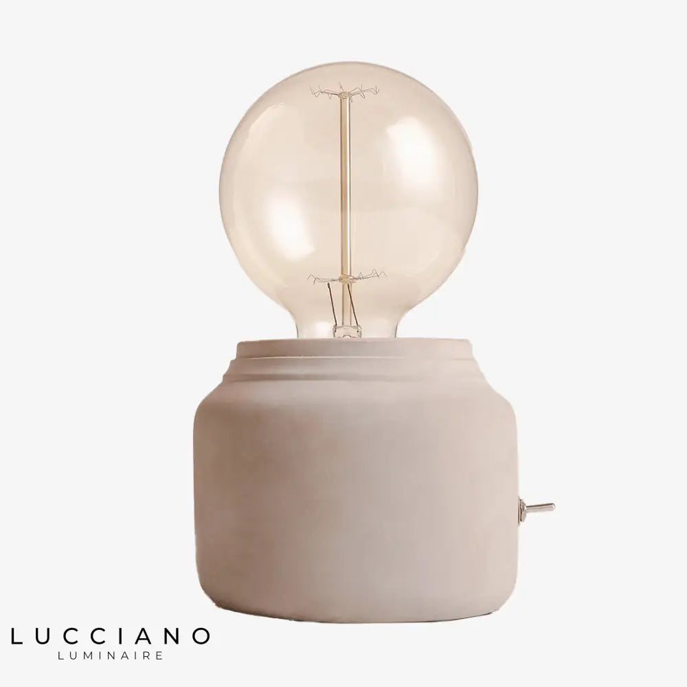 Lampe Rétro En Ciment Gris Lino Luminaire Chambre