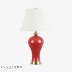 Lampe Rétro Led Céramique Rouge Luminaire Chambre