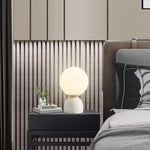 Lampe Ronde Moderne Base Marbre Bailey Luminaire Chambre