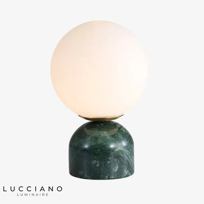 Lampe à poser ronde moderne avec base en marbre