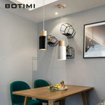 Lampe Suspendue Bois Tube Botimi Luminaire Chambre