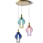 Lampe Suspendue Led Boule En Verre Coloré Luminaire Chambre