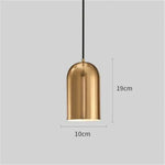 Lampe Suspendue Led Dorée Loft 10Cm Luminaire Doré